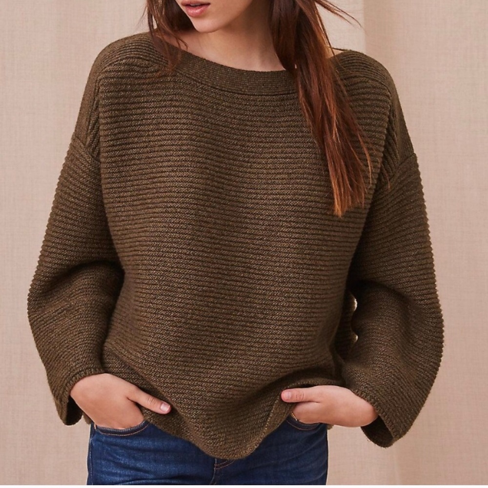 Lou & Grey Cropped Boatneck Sweater